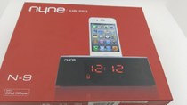 Special offer European NYNE CLOCK control radio dual alarm clock IPOD SPEAKER FM radio Mobile phone audio input