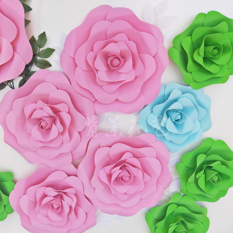 diy semi-finished large three-dimensional flower wall mall active wedding celebration wedding party shop opening decorative background paper flower-Taobao