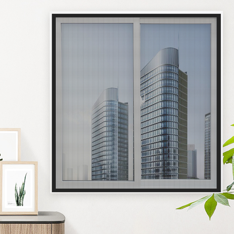 Custom anti-mosquito screen net self-adhesive window self-installed household hook and loop summer invisible simple non-perforated ventilation
