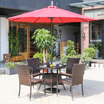 Outdoor table and chair rattan chair three-piece leisure courtyard outdoor table and chair five-piece garden chair balcony small coffee table