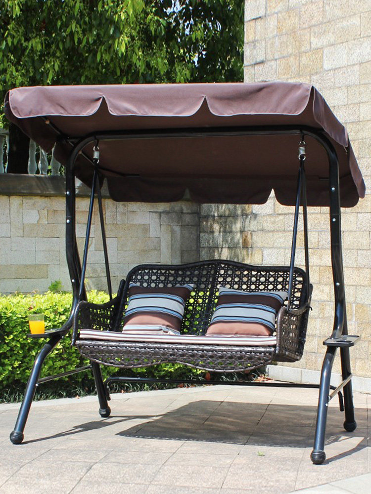 Outdoor Autumn Thousands Double Rocking Chair Outdoor Patio Swing Autumn Thousands Garden Balcony Home Hanging Chair Rural Yard Deck Chair-Taobao