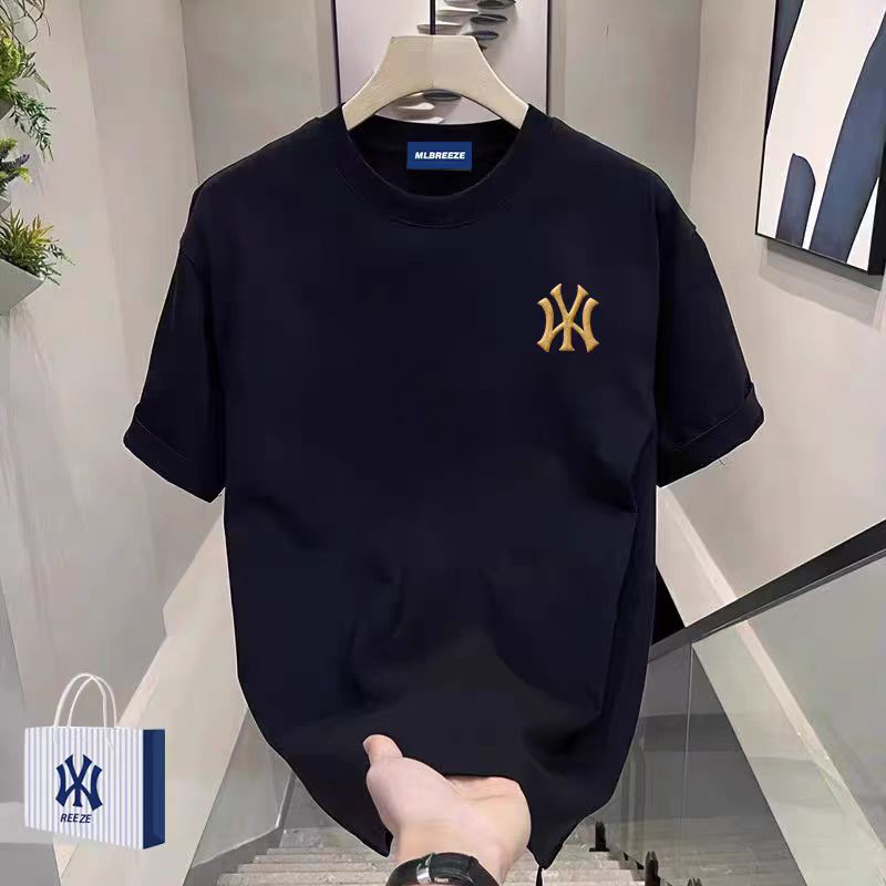 2026 New Embroidered Short-Sleeved T-Shirt for Men, Summer New Pure Cotton Half-Sleeve for Women, Loose Casual Versatile Couple T-Shirt