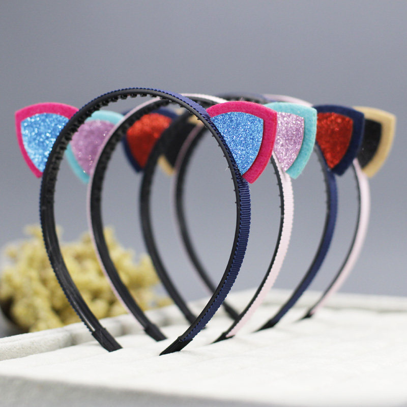 Children's headband hair accessories Korean girl baby headband cute hat cat ears student hair card with teeth