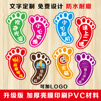 New kindergarten school mall small feet stickers Wear-resistant non-slip waterproof footprints advertising printing custom stickers