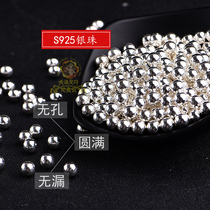  Custom supplies Manza gemstone 925 sterling silver silver beads without holes 7 yuan beads without leakage 7MM