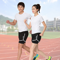 Athletics Clothing Men And Women Short Sleeves Running Suit Elastic Fitness Speed Jersey Teen Sports Competition Shorts Children