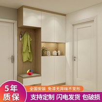 Shoe cabinet Household door entrance cabinet Shoe cabinet One-piece wall locker Solid wood foyer cabinet Shoe cabinet household large capacity