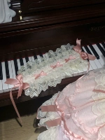 Розовое платье-комбинация, розовая повязка на голову, Lolita Jsk