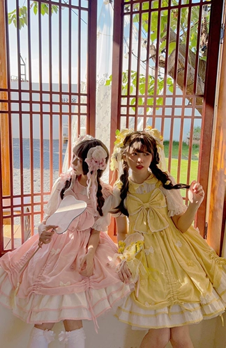 Оригинальное дизайнерское платье-комбинация, стиль Лолита, Lolita Jsk