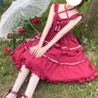 taobao agent Genuine design colored dress, summer clothing, Lolita style, lifting effect, Lolita Jsk