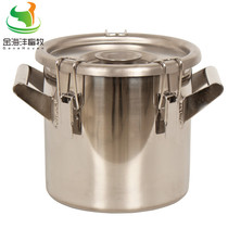 Manufacturer direct selling 6L food grade 304 stainless steel sealing barrel rice barrel Home stainless steel small soup barrel Z