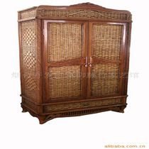 10507 rattan furniture rattan wardrobe straw woven wicker storage cabinet