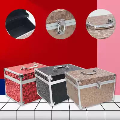 Portable eyelash toolbox technician foot bath box Nail pattern embroidery box Aluminum alloy large-capacity makeup box storage large