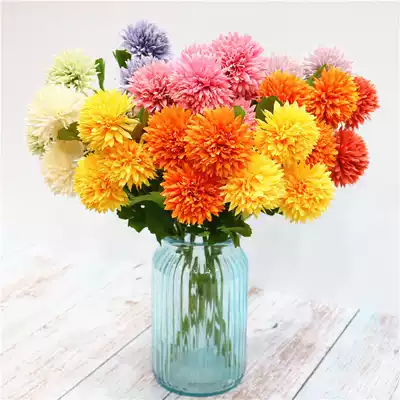 Factory European-style trumpet 3 dandelion simulation home soft decoration fake flower decoration Nordic style 10 for sale