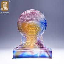 Ancient Law Glazed Pendulum Pieces Handicraft Success Drum Company Enterprise Anniversary Celebration of active gift customization
