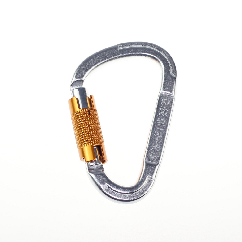 Leo climbing equipment CE certification Ultra-light D-type automatic lock main lock Quick-hanging climbing main lock safety hook