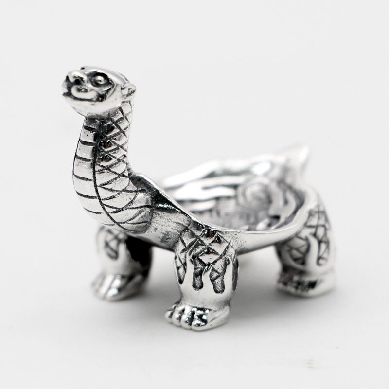  Lafuuli Cigar Shelf 925 Pure Silver Cigar Holder Portable Mini Mini Engraved Dragon Turtle Cigar