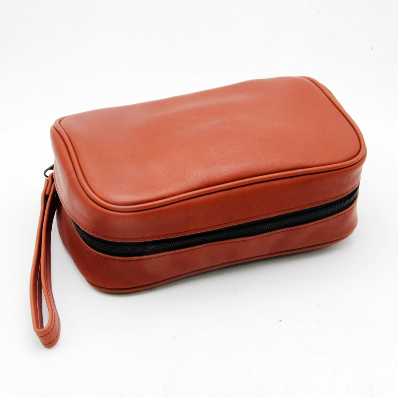  Tobacco fighting special Sheep leather four-bucket bag built-in cow leather tobacco silk bag wallet card bag brown