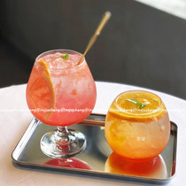 ins net red dining room high face value short fat cup cute cup iced coffee cup sut water cup minimalist drinks glass cup