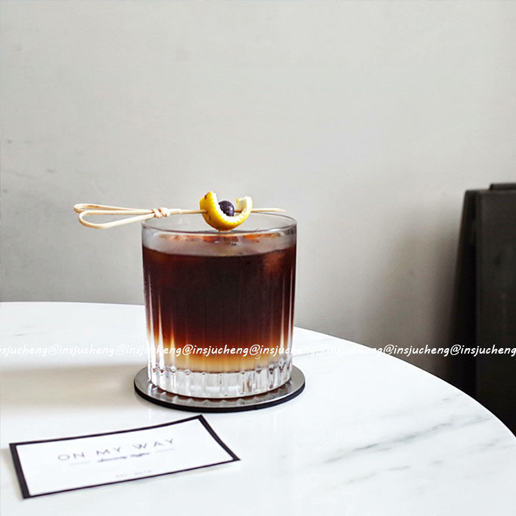 Han Feng in Red Cafe Ice Coffee Cup Retro glass Latera glass cocktail ice cup