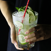 ins net red restaurant cold drinks cup 800ml oversized glass lemon juice cup fruit teacup mogito cup