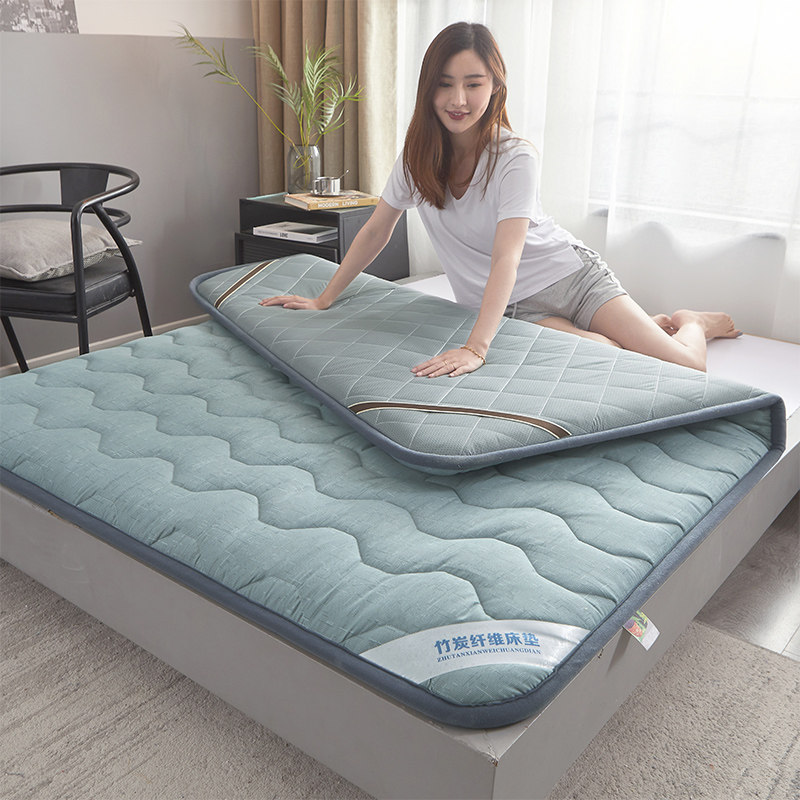 Bamboo charcoal fiber mattress mattress thickened bed pads for renting special folding tatami mat quilt dormitory soft cushion