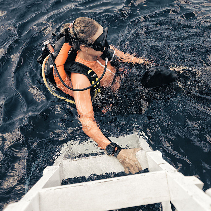 Tecline Donut 13 10 Technical Diving Backflight DIR BCD 28 lbs with Counterweight Bag Low Pressure Pipe