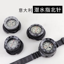 Made in Italy special compass for diving rubber band type side opening window diving wrist compass underwater navigation