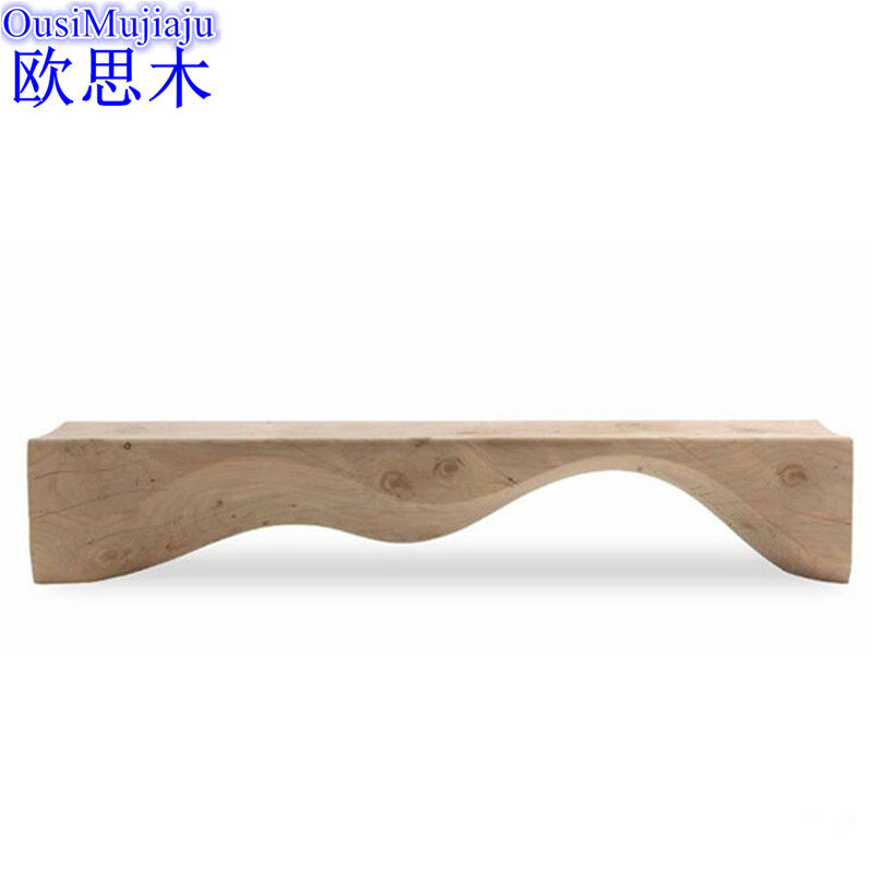 Log Benches Creativity TV Cabinet Folk Hotels Lounges Solid Wood Change Bench Designer Individuality Retro strip stool