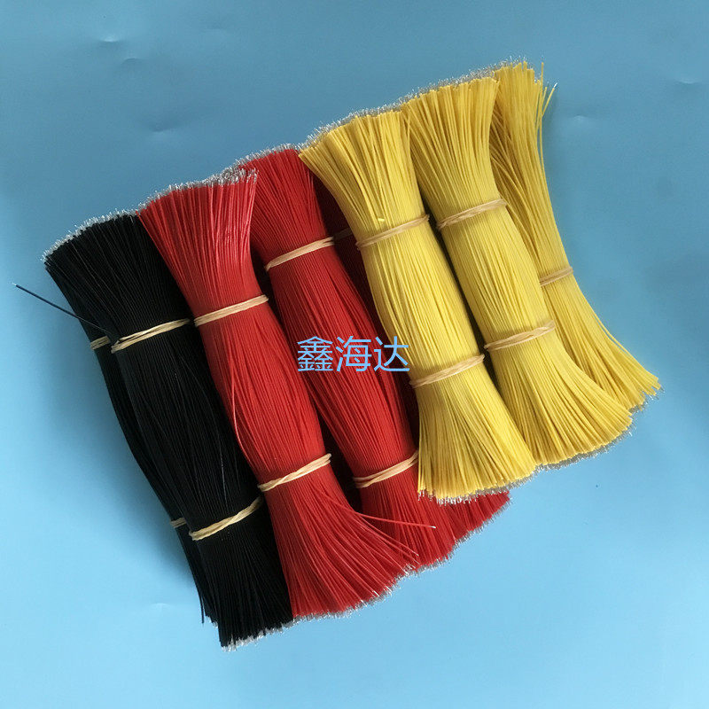 Factory direct sales UL1571#30 80MM environmental protection PVC electronic hyperlink lead wire double-ended tinned welding wire