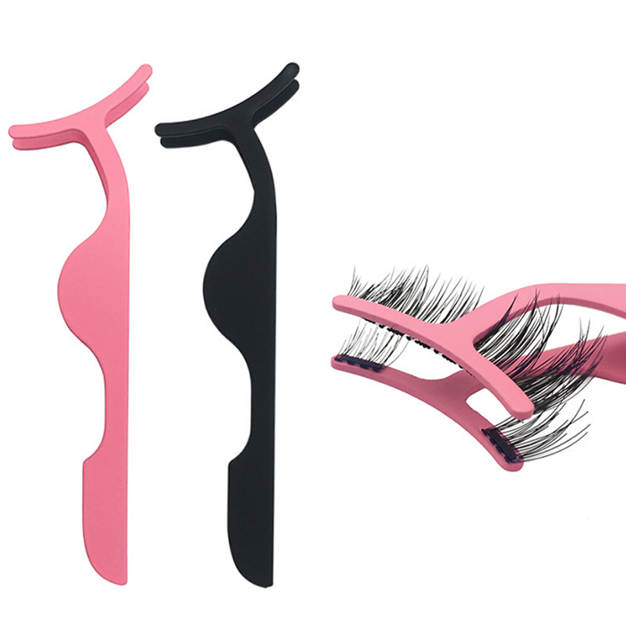 Automatic wholesale false eyelash auxiliary plastic clamp with tweezers worn eyelash clamps
