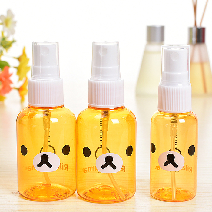Automatic wholesale cartoon plastic jet bottle 30ml cosmetic water packaging bottle empty fog jet pot 50ml