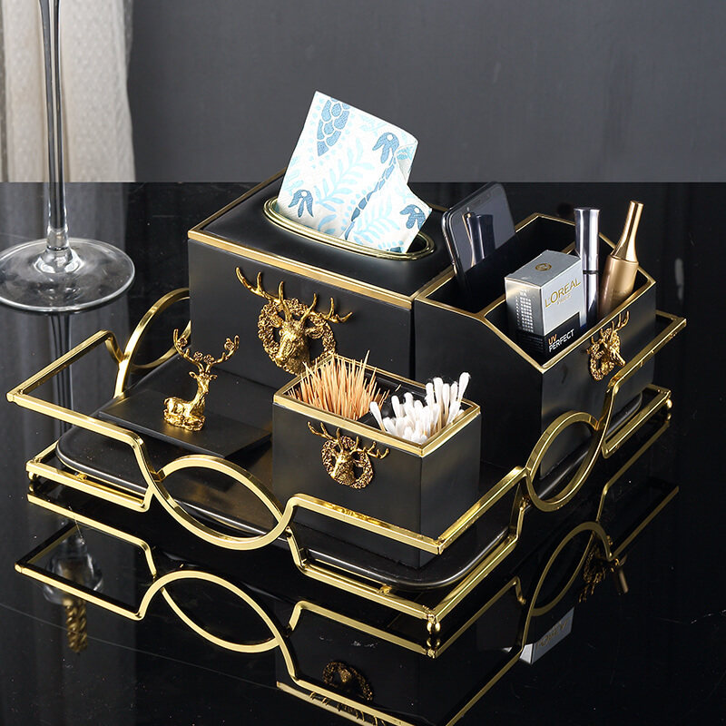 American living room multifunction paper towel box remote control containing box light and luxurious suit for home minimalist creative tea table hem