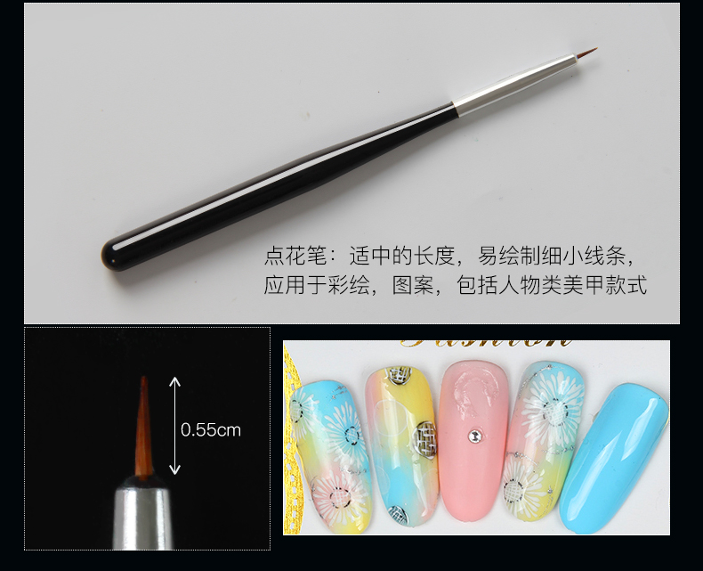 15 nail brush tool set tranh pen phototherapy bút kéo bút điểm khoan bút tranh bút gradient bút toàn bộ máy làm móng tay