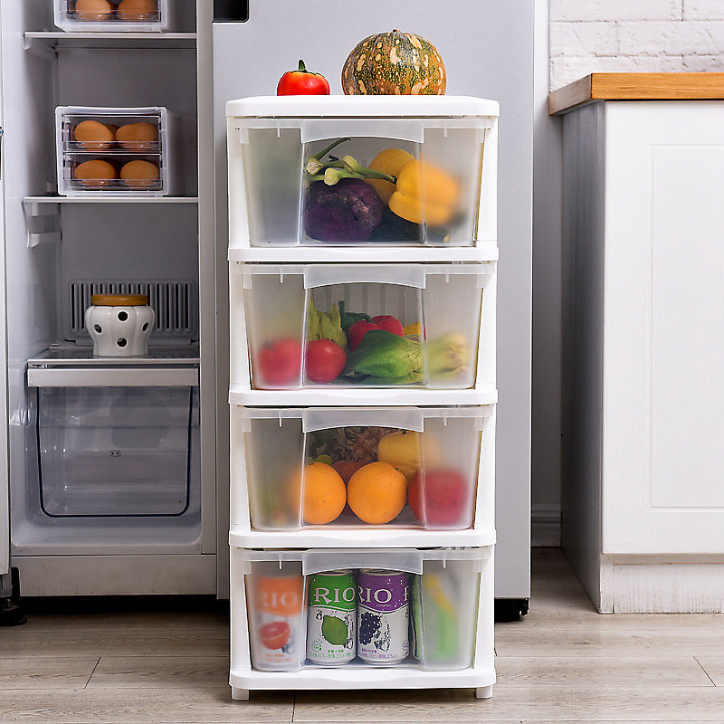 Day Style Kitchen Fruit Vegetable Shelve Plastic Containing Basket Multilayer Bathroom containing layer Shelf fruit and vegetable containing basket