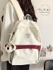 Contrast Color Backpack 2025 New Fashion Lightweight Travel Backpack for Middle and High School Students, Simple and Unique Design