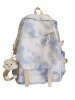 2024 New Niche Design Tie-Dye School Bag for Female Primary and Secondary School Students, Lightweight Backpack for College Students, Casual Travel Backpack