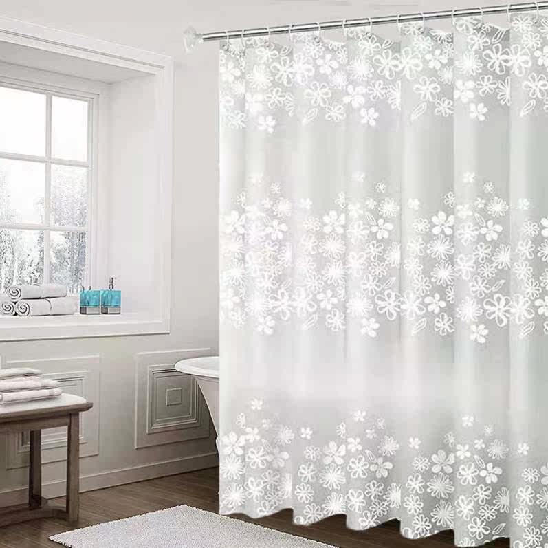 bath curtain suit free of punch and waterproof and mildew-proof curtain shower hanging curtain make-up room bathroom waterproof cloth bath partition window
