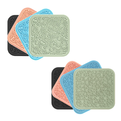 Домашняя миска для медленного питания для домашних животных, чашка для облизывания, присоска, подушечка для лизания, натуральный силикон, обогащение, головоломка, декомпрессия