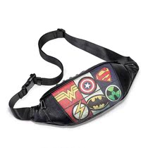 Trendy personality Pattern Male Chest Bag Youth Fashion Brief Chest Front Printed Hit single shoulder rivet Diagonal Satchel Purse