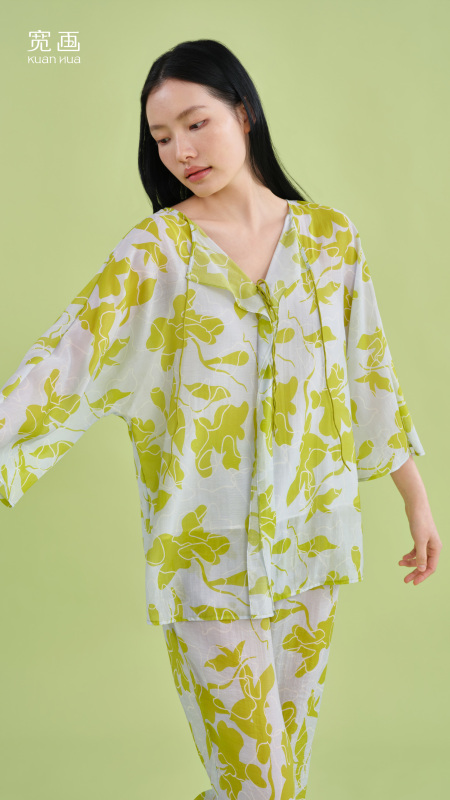 Kuanhua 2026 Spring/Summer New Luxury High-End Summer Floral Homewear Set Kuanhua 2026 Spring/Summer New Luxury High-End Summer Floral Homewear Set