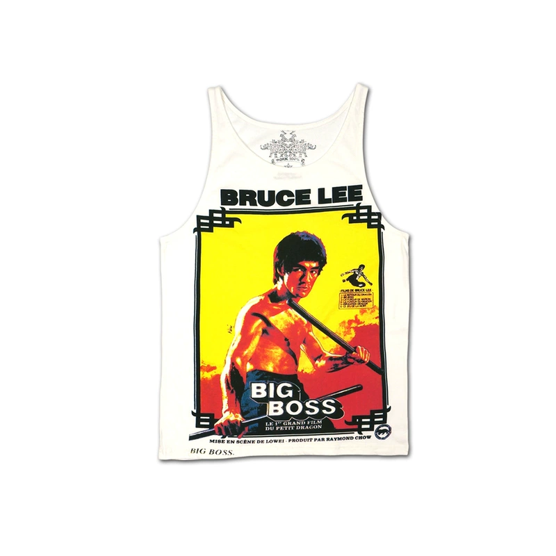 Tự nói chuyện | áo vest cotton nam mùa hè lỏng lẻo Bruce Lee BruceLee in sóng retro - Áo vest cotton áo khoác mùa đông nam