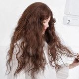 Кудрявый парик, кудрявая реалистичная челка с пробором по середине, шлем, популярно в интернете