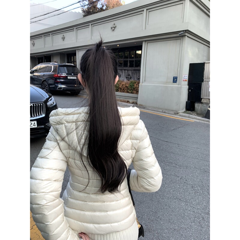 Poet Wong【Meng Meng Little Waist】Slimming Without Being Bulky, Not a Lightweight Style, Warm Goose down Ribbed down Jacket