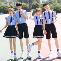 Class clothing shirt suit academic style junior high school Senior high school student school uniform British Korean graduation photo chorus costume