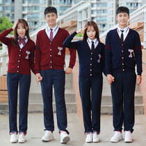Class uniform school uniform set elementary school junior high school Senior high school students English academic style campus Korean coat Korean costume