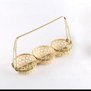 Multi-Shaped Bamboo Baskets, Small Baskets for Tea and Fruit, Mini Baskets, Wedding Bamboo Baskets, Round Decorative Cre