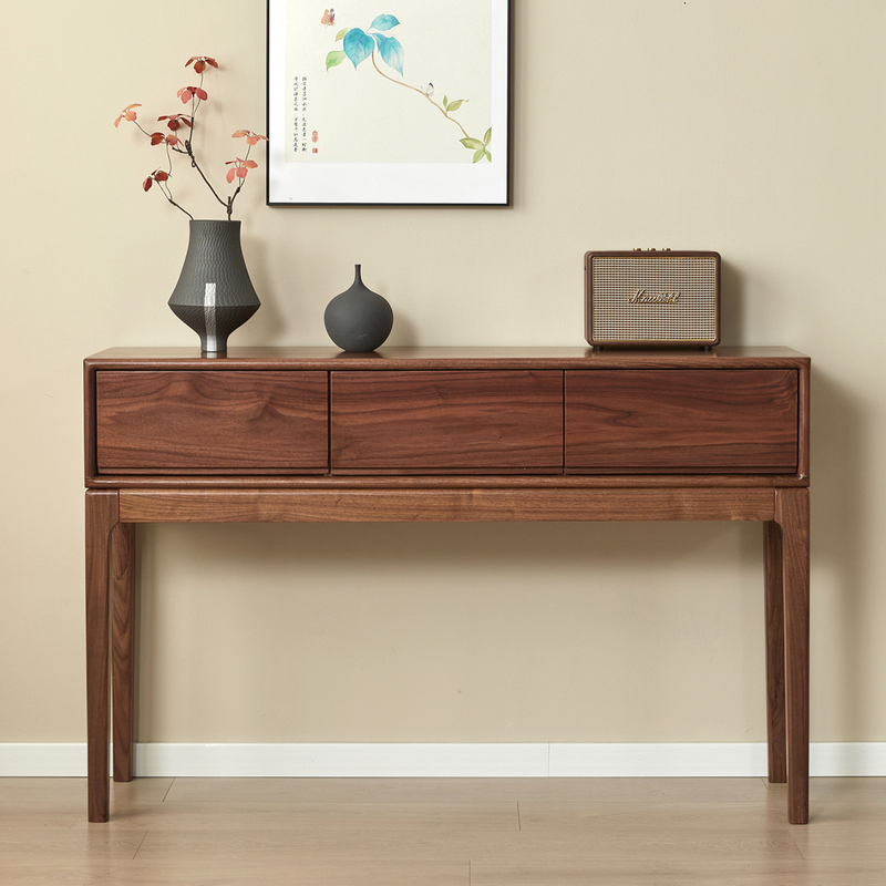 North American Black Walnut Wood Sideboard Table, Solid Wood Hallway Wall-Mounted Entryway Foyer Cabinet, Nordic High-Legged Storage Cabinet North American Black Walnut Wood Sideboard Table, Solid Wood Hallway Wall-Mounted Entryway Foyer Cabinet, Nordic High-Legged Storage Cabinet