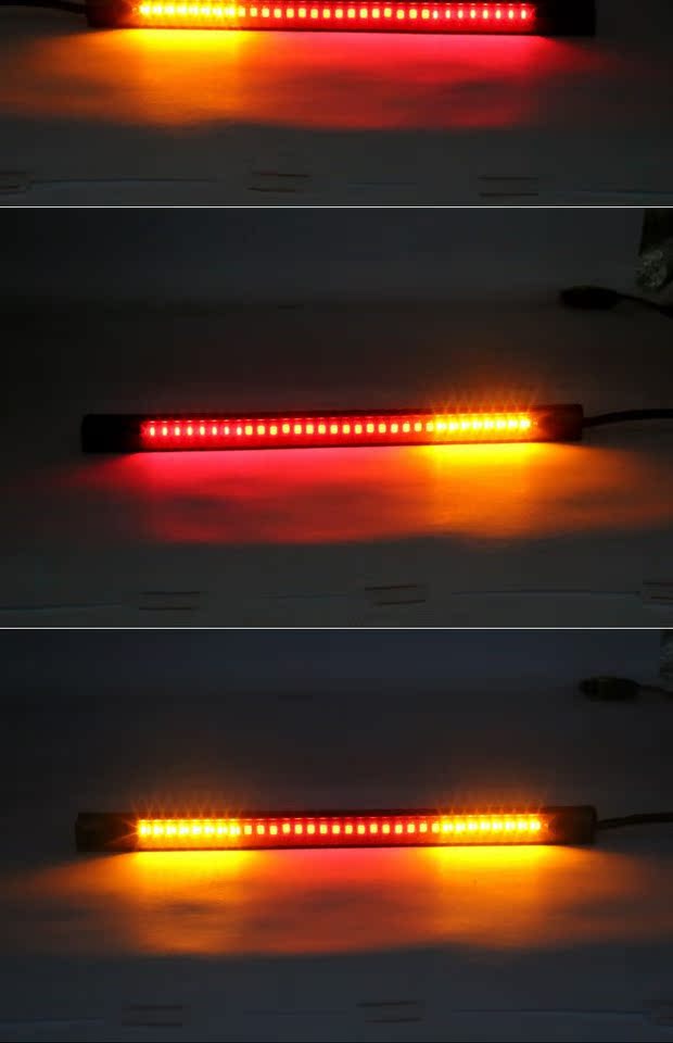Xe máy 48SMD thanh ánh sáng phổ quát LED phanh ánh sáng rẽ tín hiệu vỏ xe máy không thấm nước biển số xe đèn hậu - Đèn xe máy đèn led philips lumileds cho xe máy