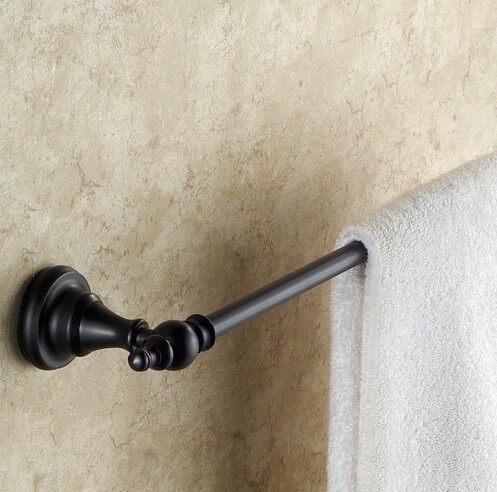 Taiwan Yithyo Eurostyle Antique Black Towel Rack Full Copper Black Towel Rod Makeup Room Single Pole Bath Towels